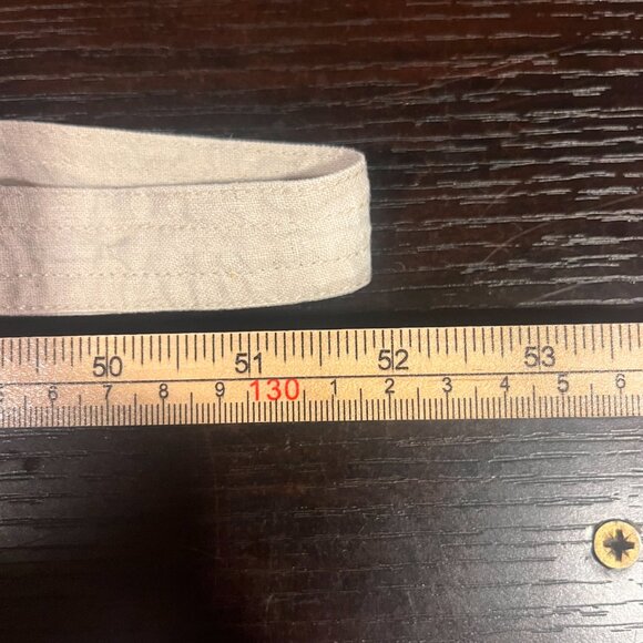 Expressions linen Oatmeal Women Overall Dress Tan Size Medium - Picture 7 of 8